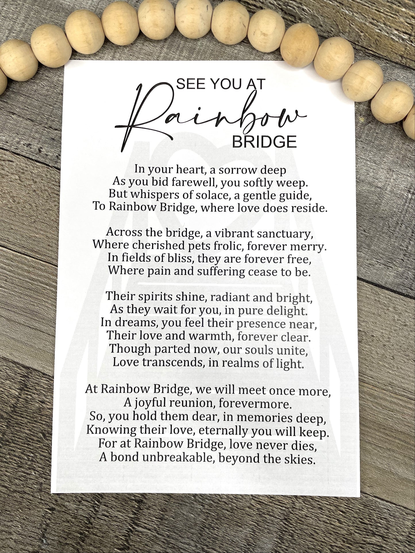 See You at The Rainbow Bridge Story Ornament