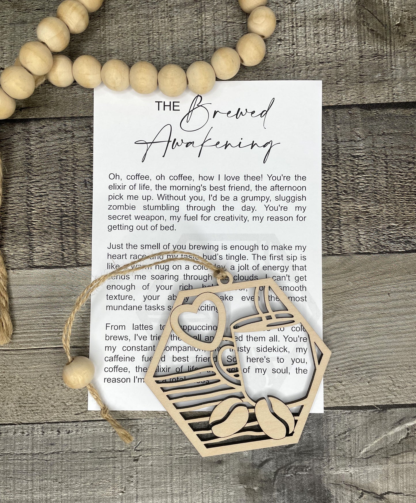 The Brewed Awakening - Coffee Lover Story Ornament