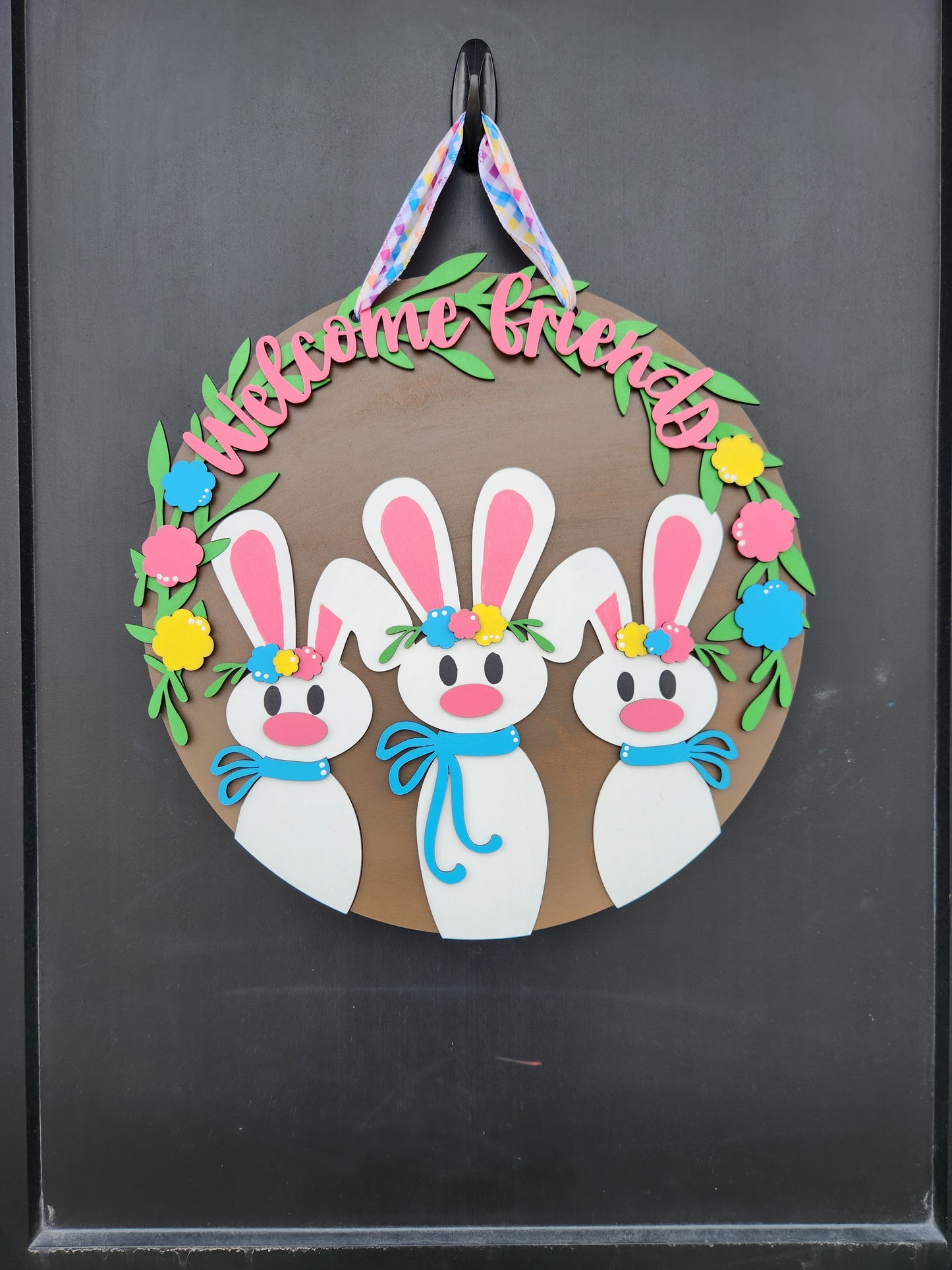 Hello Friends Bunny Round