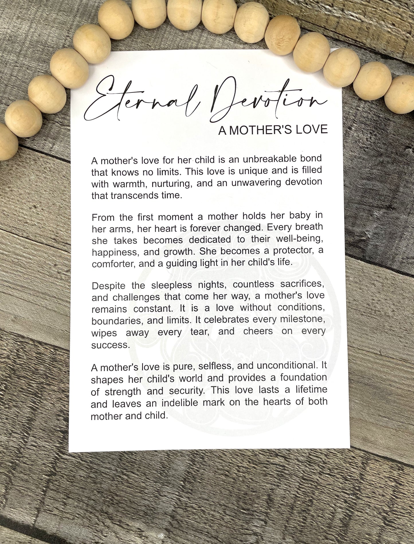Eternal Devotion - A Mother's Love Story Ornament