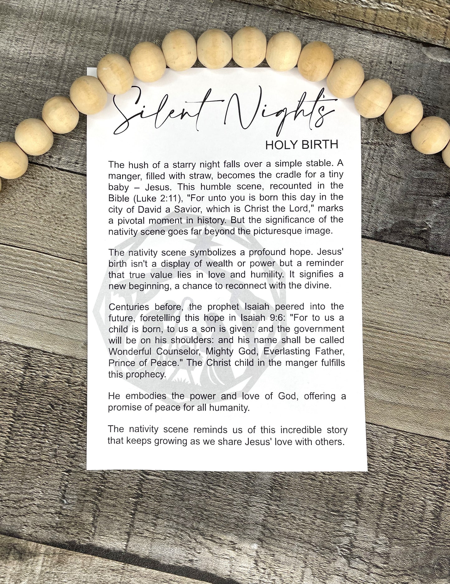 Silent Night's Holy Birth - Nativity Story Ornament