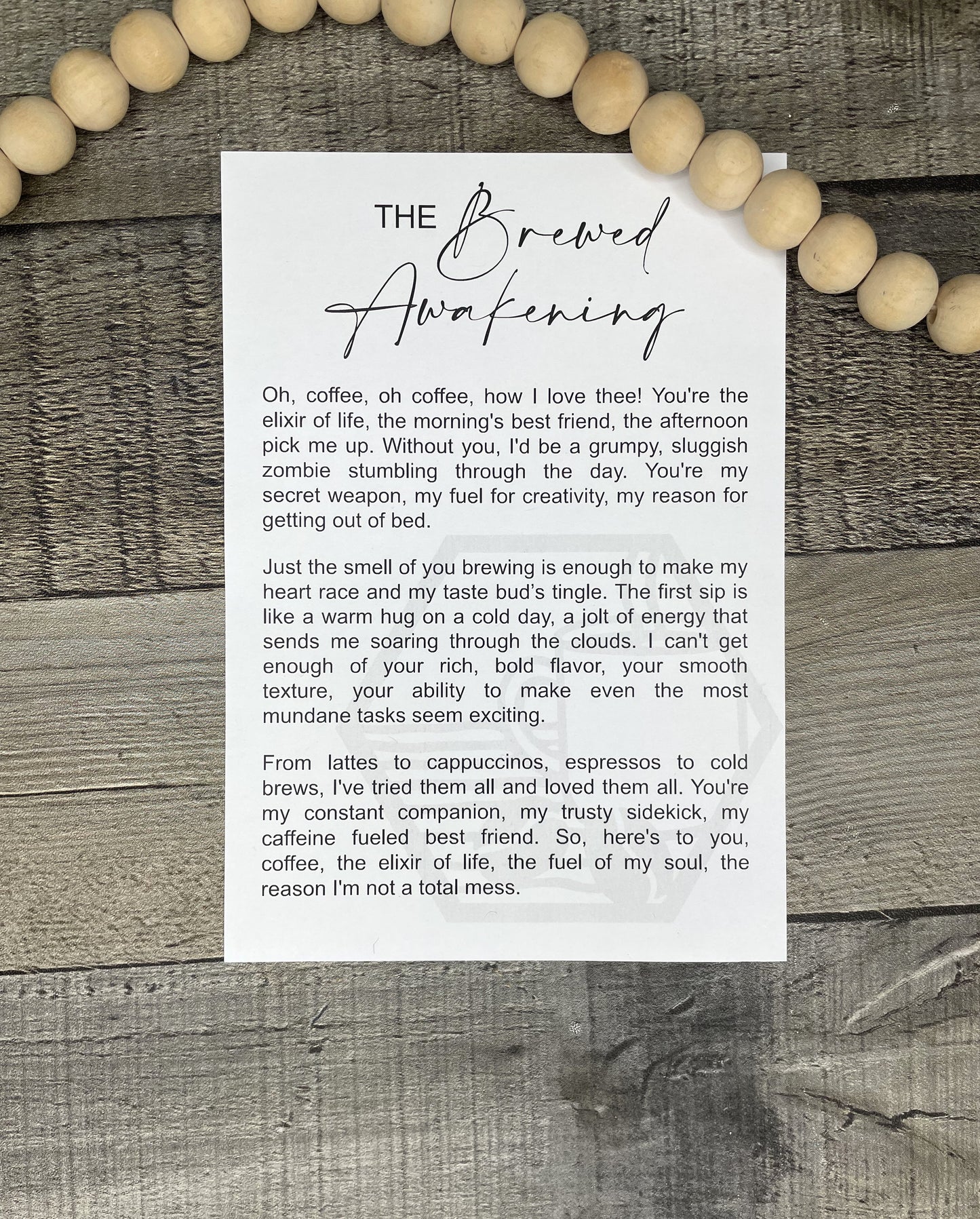 The Brewed Awakening - Coffee Lover Story Ornament