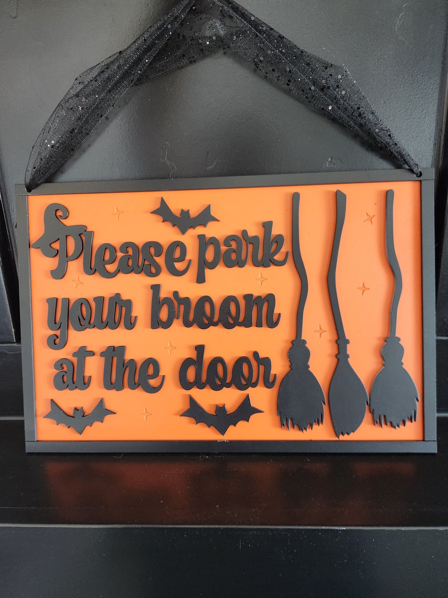 Please Park Your Broom at the Door - Door Hanger