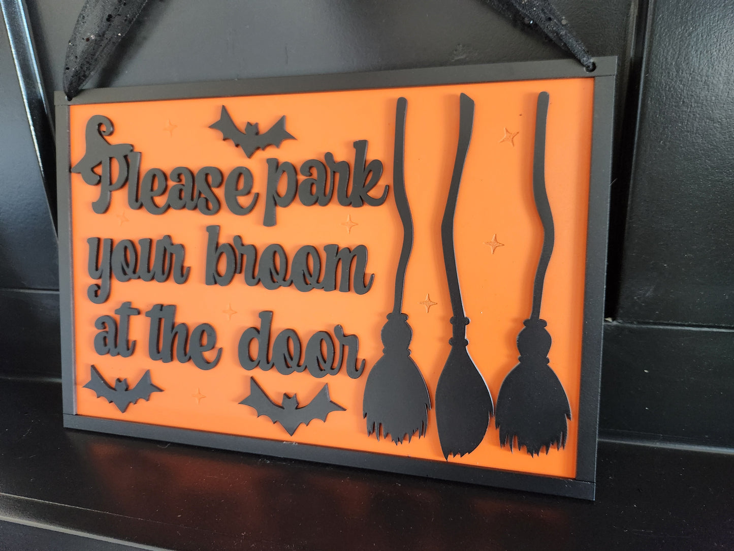 Please Park Your Broom at the Door - Door Hanger