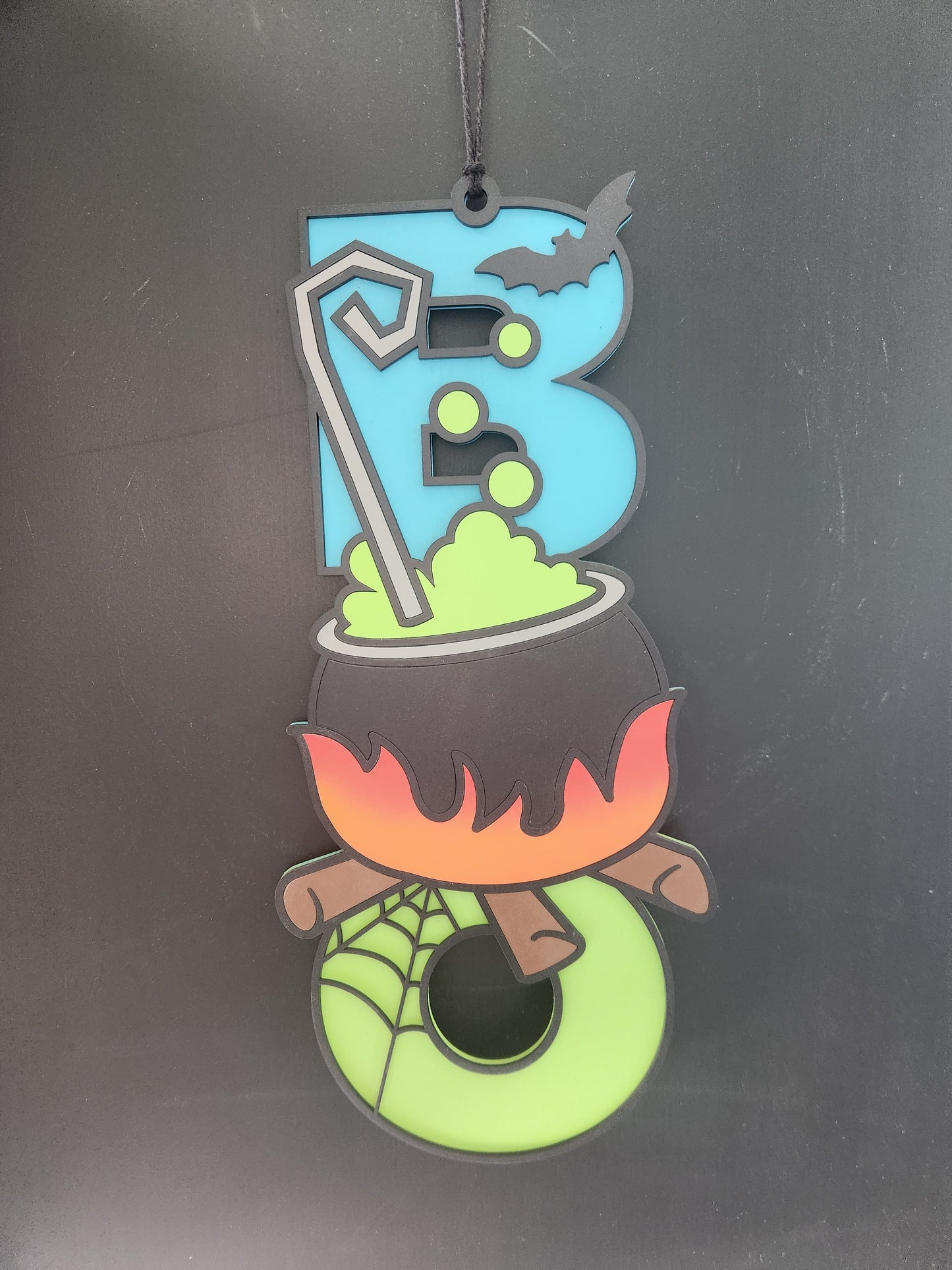 BOO Cauldron Door Hanger