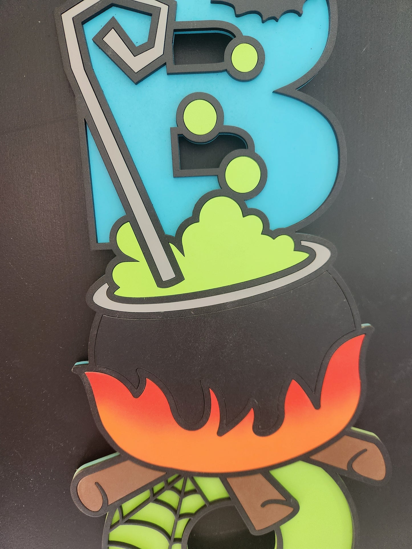 BOO Cauldron Door Hanger