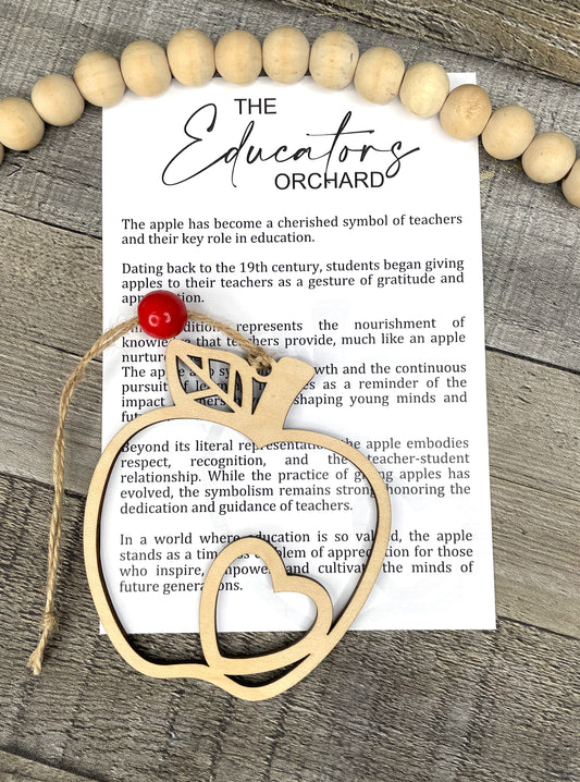 The Educated Orchard - Apple Story Ornament
