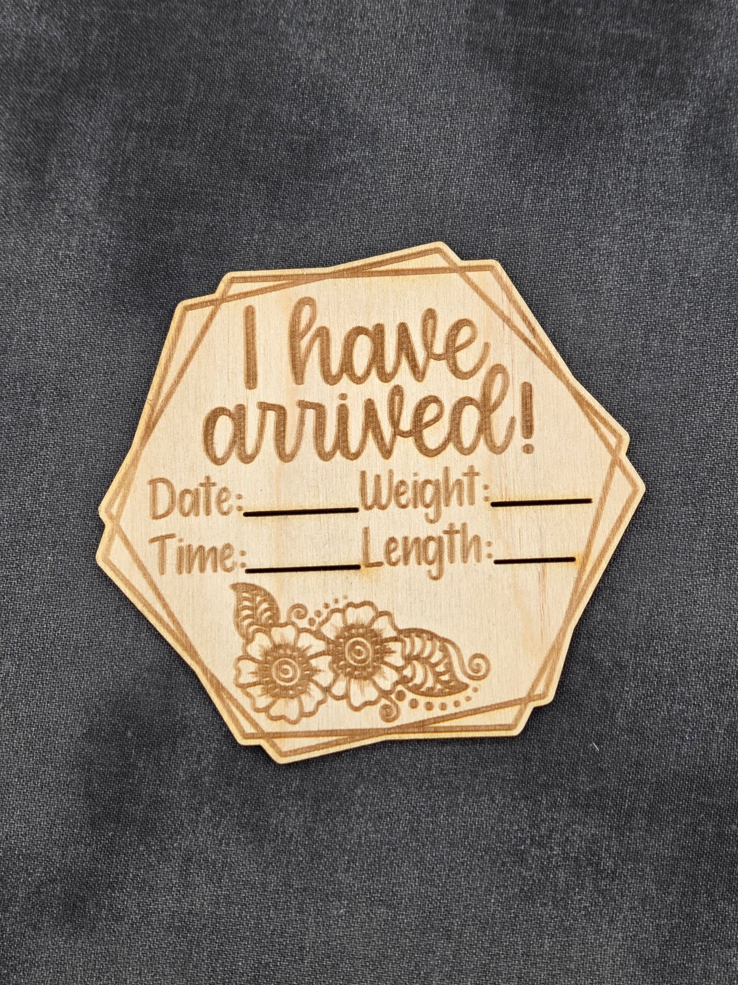 Engraved Floral Milestones