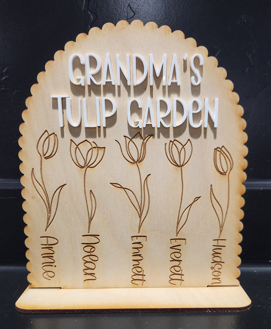 Grandma or Mom's Tulip Garden