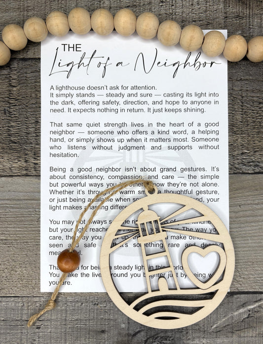 The Light of a Neighbor - Lighthouse Story Ornament
