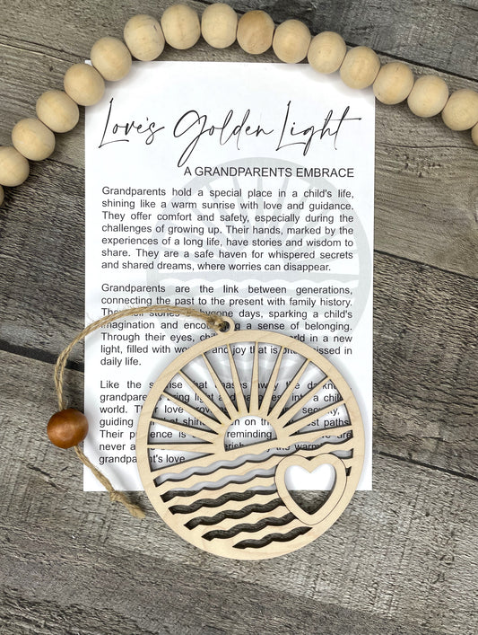 Love's Golden Light - Grandparent Story Ornament