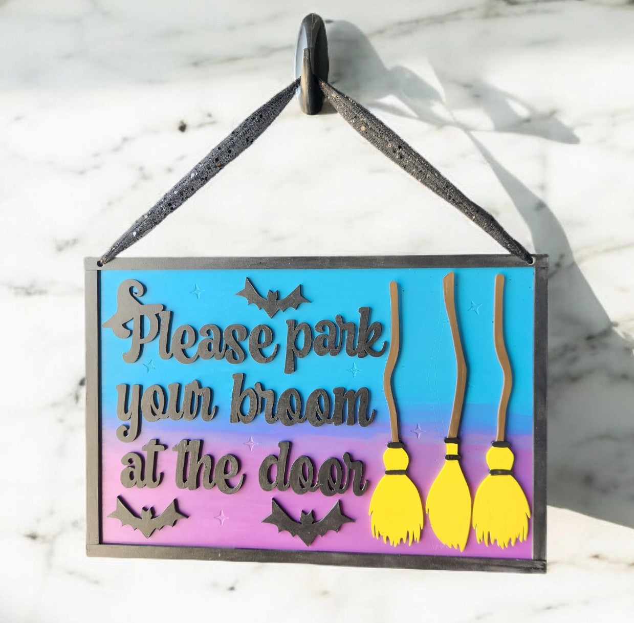 Please Park Your Broom at the Door - Door Hanger