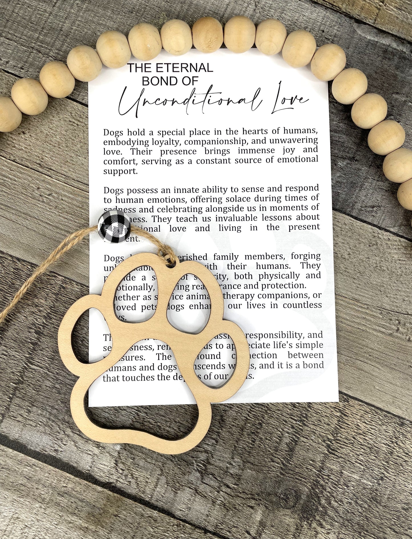 The Eternal Bond of Unconditional Love - Dog Story Ornament