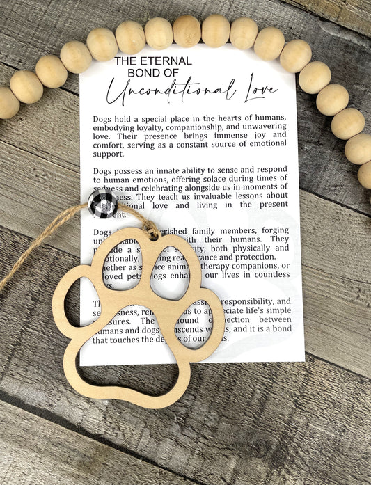 The Eternal Bond of Unconditional Love - Dog Story Ornament